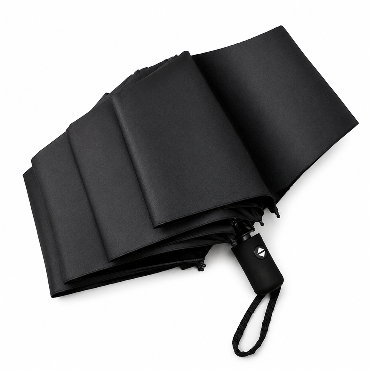 21 inch 8K three fold automatic promotional umbrella folded black product photo