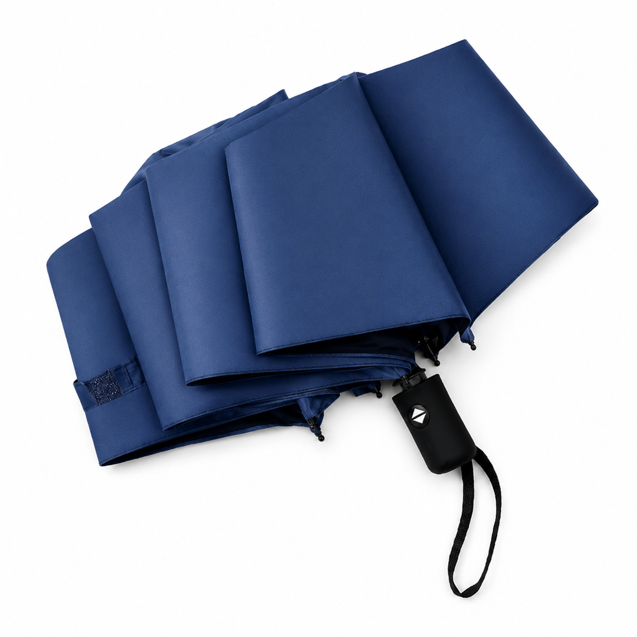 21 inch 8K three fold automatic promotional umbrella folded blue product photo
