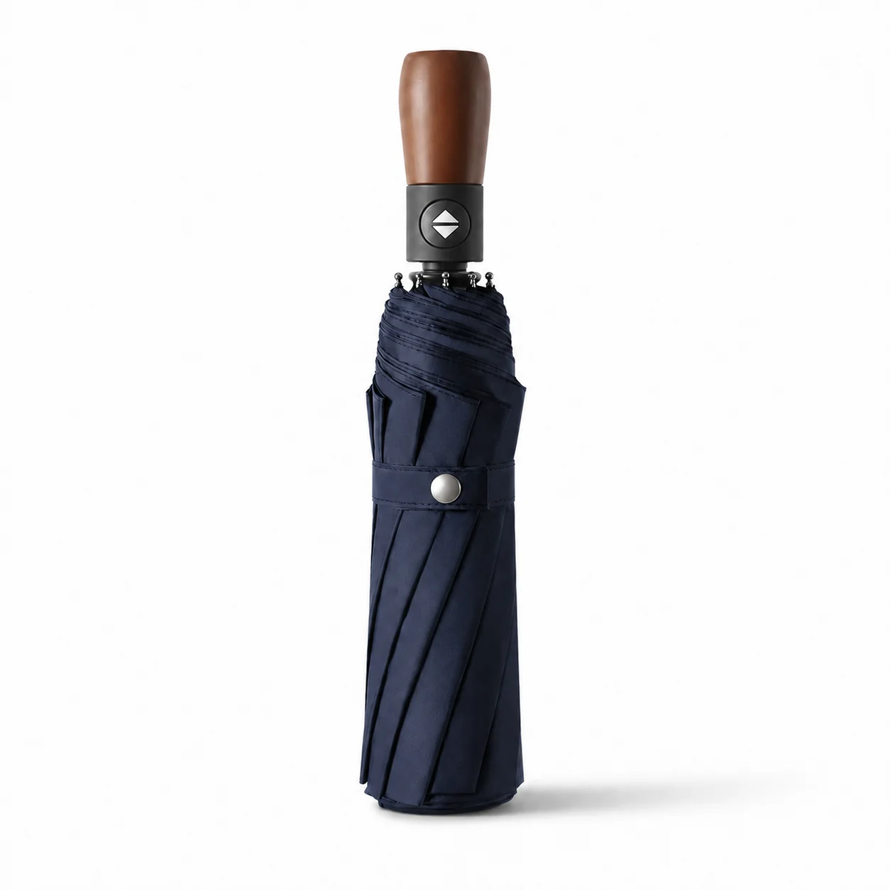 Folded 46 inch 10K UV protection automatic folding umbrella with wood handle