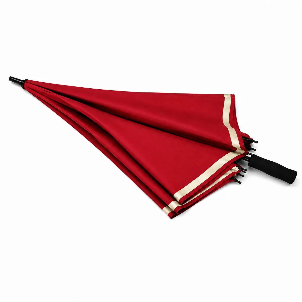 54 inch 8K custom logo manual straight umbrella folded red canopy view