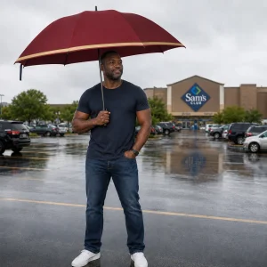 54 inch 8K custom logo manual straight umbrella lifestyle main image