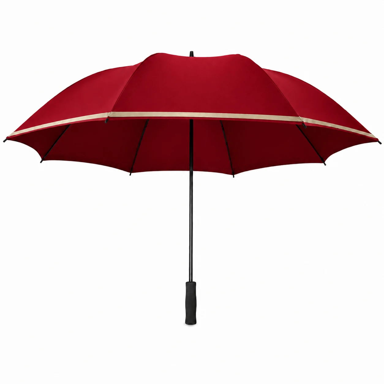 54 inch 8K custom logo manual straight umbrella red canopy front view