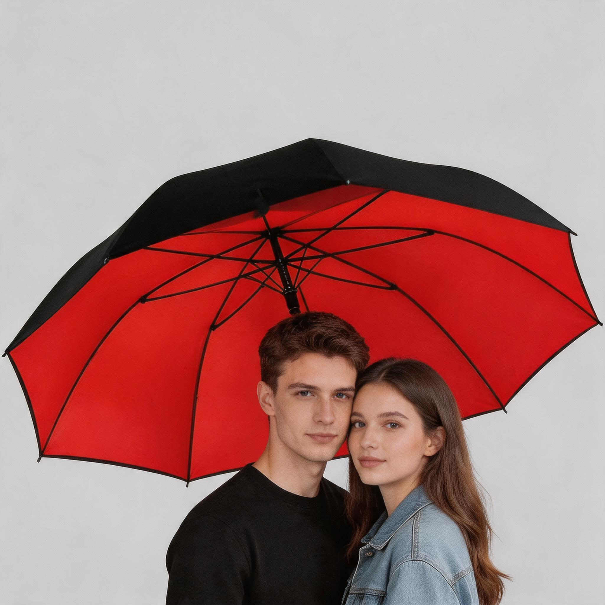 Double canopy golf umbrella lifestyle photo for outdoor use