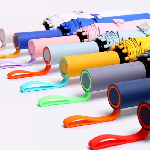 Automatic folding umbrella color handle detail