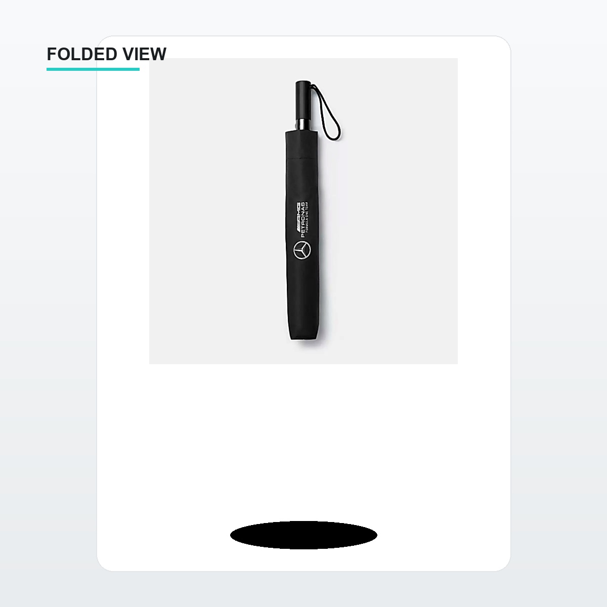Custom logo two-fold automatic umbrella - Folded compact view