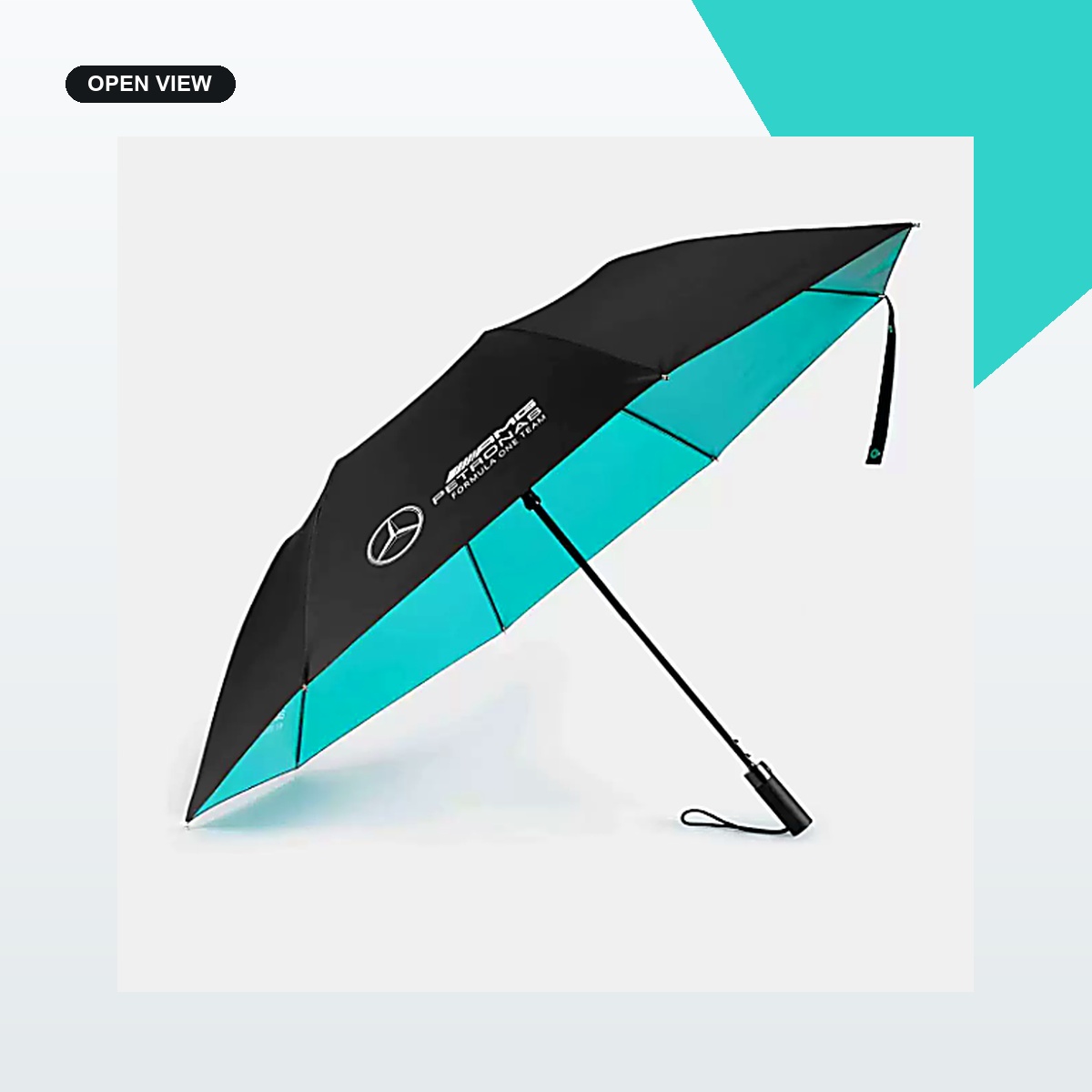 Custom logo two-fold automatic umbrella - Front product view