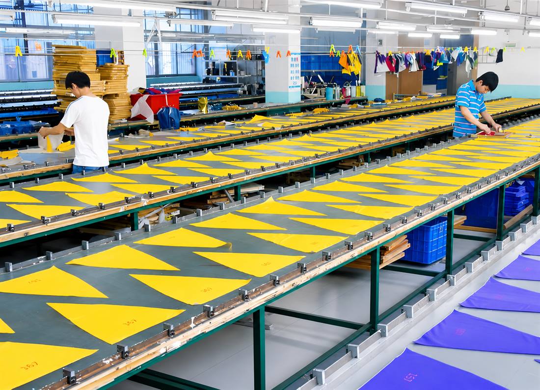 Custom logo umbrella printing workshop