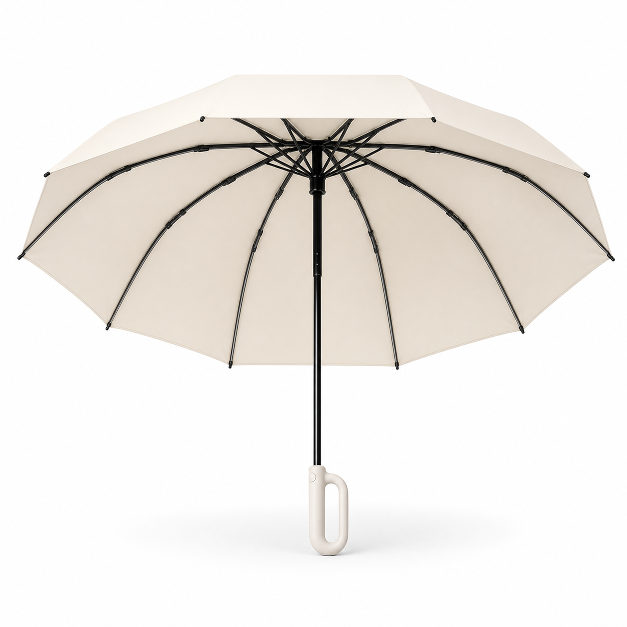 Loop handle automatic folding umbrella open canopy view
