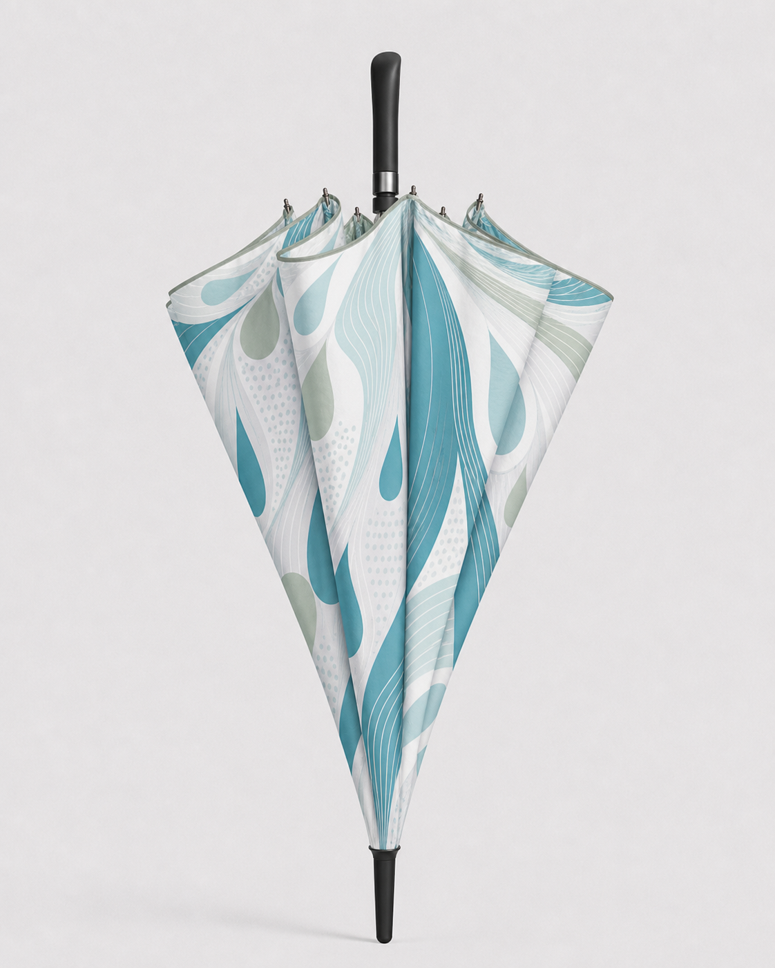 Aluminum alloy umbrella frame and fiberglass ribs