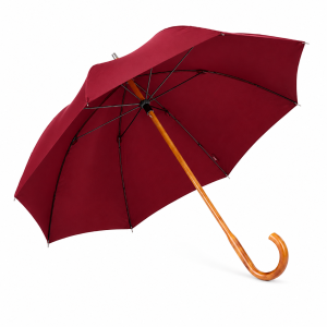 Custom 46 inch 8K solid maple wood shaft business gift umbrella for corporate gifts