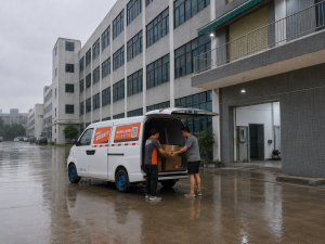 Folding umbrella cartons loaded for export delivery from China factory