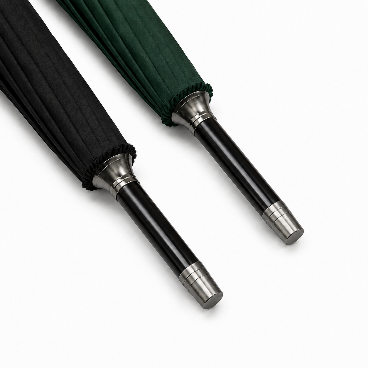 Metal tip detail on classic straight umbrella