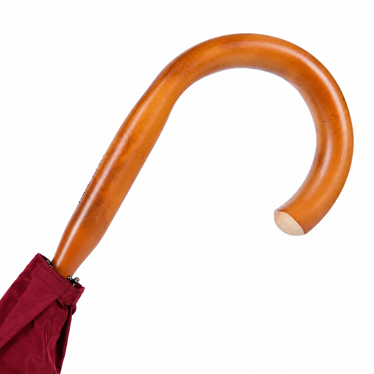 Solid maple wood hook handle detail for business gift umbrella