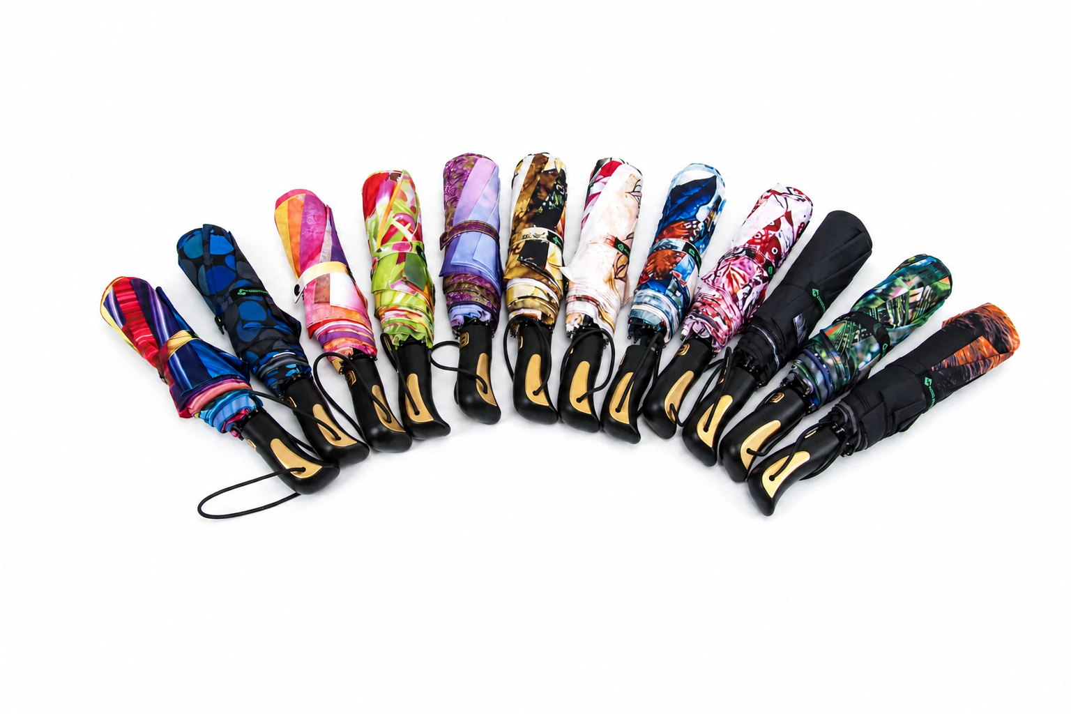 Dark design custom digital print automatic folding umbrella collection