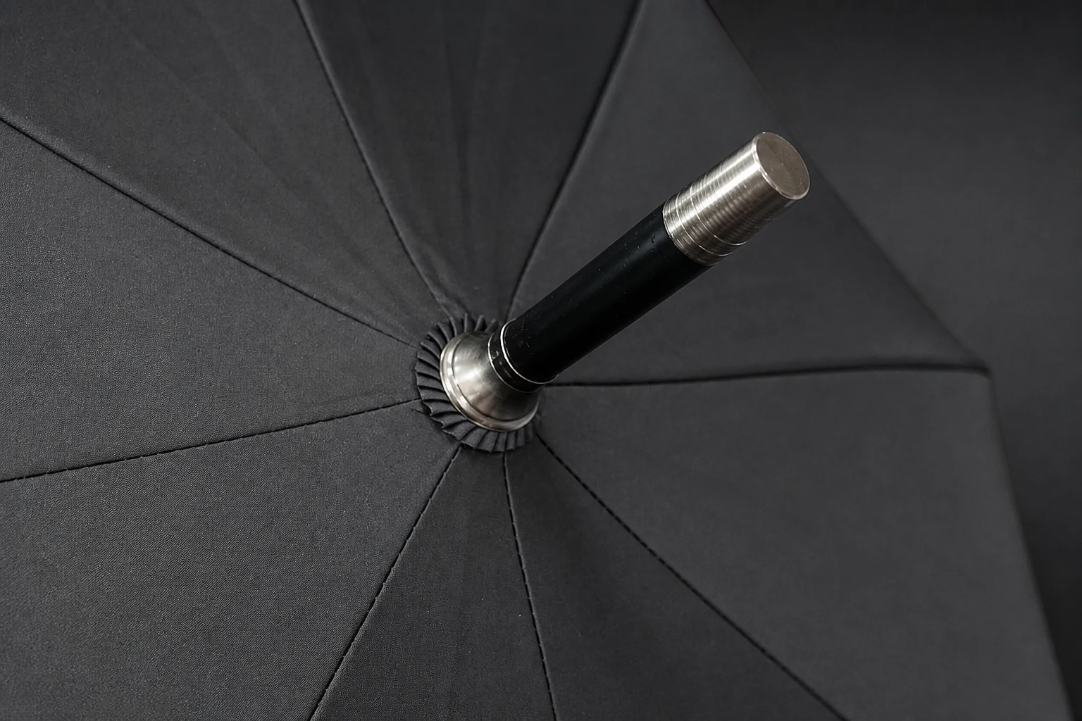 Lathe-machined umbrella shaft fitting for a high-end custom umbrella prototype