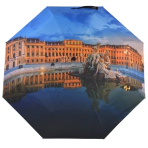 European palace fountain full-canopy digital print folding umbrella